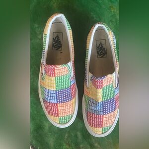 Vans Rainbow Patchwork Slip-On Sneakers